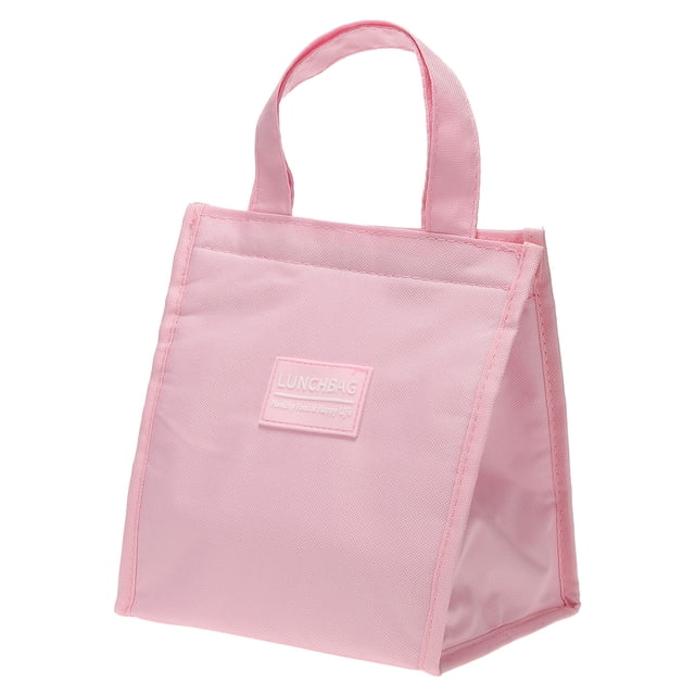 Unique Bargains Insulated Lunch Bags, 8'x5'x9' Thermal Lunch Portable Containers Bag, Pink