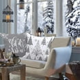 thumbnail image 5 of White and Grey Christmas Throw Pillow Covers 16x16 Set of 4, Decorative 16 inch Gray Winter Snowflake Xmas Cushion Covers Pillow Cases for Home Bedroom Room Holiday Couch Decor Decorations, 5 of 6