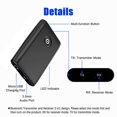 thumbnail image 4 of Transmisor y receptor inalámbrico NQ Bluetooth 5.0 2 en 1 negro, 4 of 4