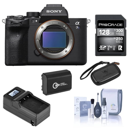 Sony Sony Alpha a7S III Full Frame Mirrorless Digital Interchangeable Lens Camera Body - Bundle with 128GB SD Card Extra Battery Charger SD Card Case Cleaning Kit
