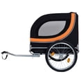 thumbnail image 6 of Durable Steel Folding Bike Trailer for Dogs – 66LB Capacity All-Terrain Pet Transport with Quick-Release Wheels & Foldable Design for Cycling, Camping & Outdoor Adventures, Black/Orange, 6 of 9