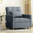 thumbnail image 2 of AECOJOY Fauteuil-Lit Convertible 3-en-1 de 31,5 Pouces et Canapé-Lit Futon avec Dossier Réglable et 2 Oreillers - Gris Foncé, 2 of 9