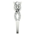 thumbnail image 3 of Solitaire with Accents Engagement Ring for Women - 1.42ct Moissanite in 14K White Gold Promise Ring, 3 of 6