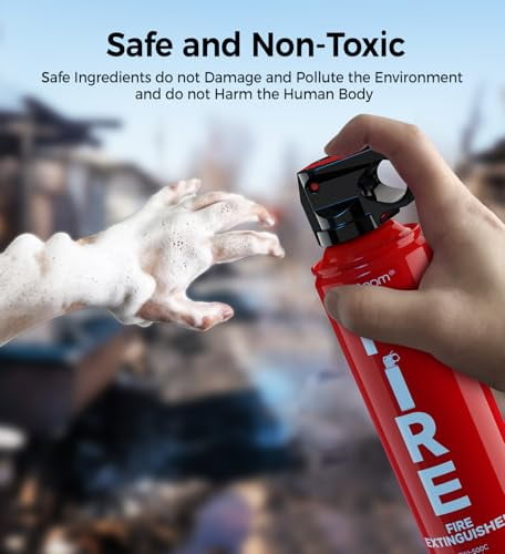 2-Pack Fire Extinguisher for Home, Kitchen, Car, and Grill with Mounting Bracket– Extinguishing Spray, Compact A, B, C, K – Eco-Friendly, Prevents Reignition.$$Tools & Hardware Other