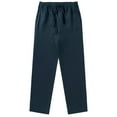 thumbnail image 4 of Deals YLSDY Mens Casual Linen Pants Loose Fit Elastic Drawstring Waist Straight-Legs Summer Yoga Beach Long Pants Navy 12, 4 of 6