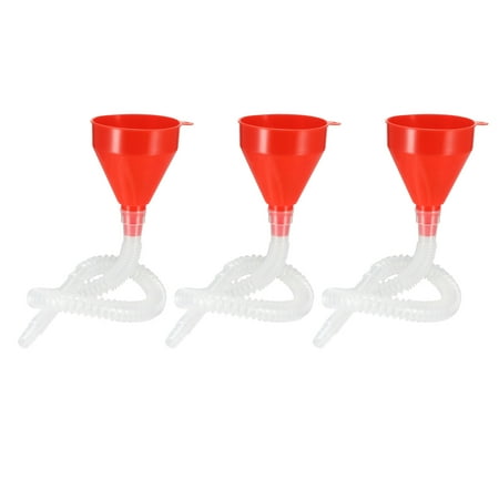 Plastic Funnel 4 inch Feul Funnel with Tube for Car Petrol Engine Oil Water Fuel Gasoline and Other Liquids 3pcs