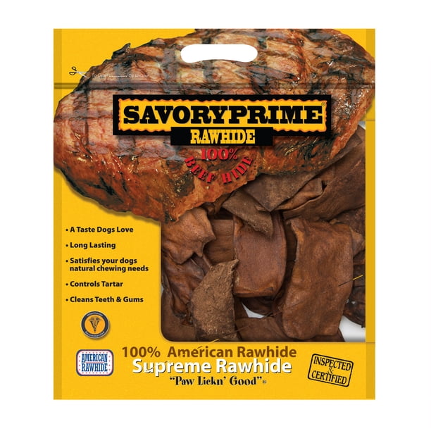 Savory Prime 2" x 6" Rawhide Chips Dog Chews, Beef, 2 Lb. Bag Walmart