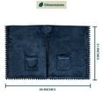 thumbnail image 2 of PAVILIA Fleece Poncho Blanket for Women |  Cozy Wearable Blanket Gift, Warm TV Shawl Sweater Cape with Pom Pom Fringe and Pockets, Gifts for Women  (Navy Blue), 2 of 7