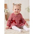 thumbnail image 6 of RUINIXCW Kids Girls Plaid Dress, Long Sleeve Doll Collar Fall Dress for Casual Daily, 6 of 8
