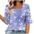thumbnail image 1 of Blusas de Manga Corta para las Mujeres, Moda Verano Impreso, Blusas de Cuello Redondo, Chaqueta de Manga Corta para las Mujeres, 1 of 7