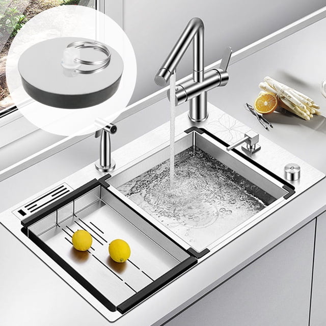 Toystoory Tapón de goma para cocina y baño, fácil extracción y reemplazo, tapón de drenaje para bañera, 3 piezas METRO