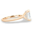 thumbnail image 3 of ESTE ORIGIN 2Ct Emerald Cut Lab Grown Diamond Solitaire Engagement Ring - Hidden Halo in 14K Rose Gold Emerald Ring for Women, US 6., 3 of 8
