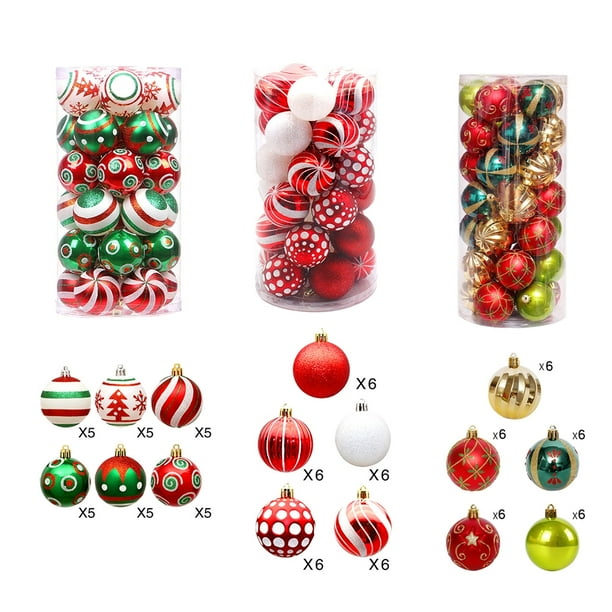 6cm Christmas Ball Ornaments 30 Pieces Of Shatter Proof Christmas Tree Ornaments For 2021 Xmas