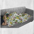 thumbnail image 6 of Yellow Flower Soft Flannel Fleece Throw Blanket, Flourishing Bindweed and Pink Roses Leaves Botanical Nature, Cozy Plush for Indoor and Outdoor Use, 50" x 60", Jade Green Baby Pink, by Ambesonne, 6 of 6
