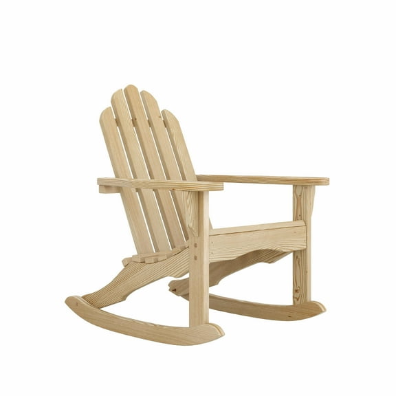 Amish Casual Adirondack Rocking Chair, Unfinished