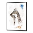 thumbnail image 3 of Designart 'Portrait of A Child and Giraffe' Farmhouse Framed Canvas Wall Art Print, 3 of 5
