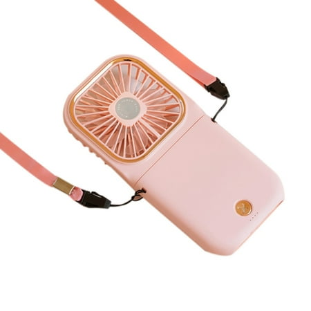 

Folding Telescopic Fan Hanging Neck Fan Handheld Small Fan Pink