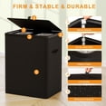 thumbnail image 4 of Dovied 150L Double Laundry Hamper with Lid, 2 Removable Washing Bags with Handles, Large Clothes Sorter for Easy Separation (Black), 4 of 10