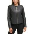 thumbnail image 2 of Cole Haan Women’s Classic Moto Leather Jacket (Black, XS), 2 of 3