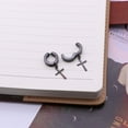 thumbnail image 2 of TABLETREANDS Pendientes Sin Perforación Negros Elegantes Para Y Mujer Con Clip Seguro, 2 of 8