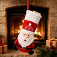 thumbnail image 5 of 3D Plush Christmas Stockings, Stockings for Family, Embroided, Xmas Character for Family Holiday Christmas Party Decorations, 5 of 6
