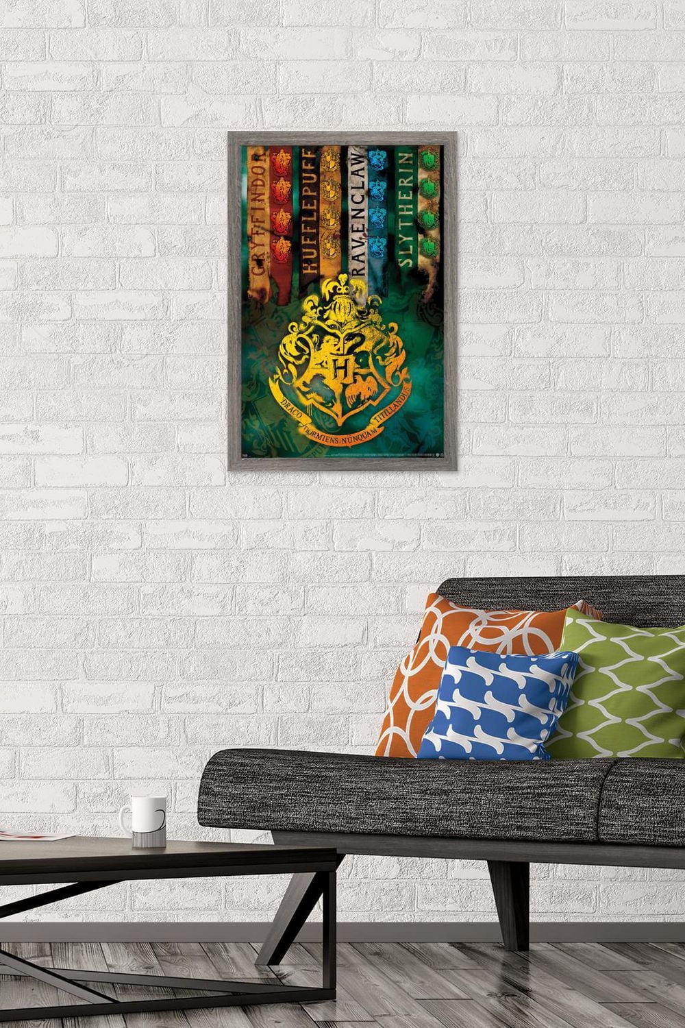 The Wizarding World: Harry Potter - House Crests Wall Poster, 14.725" x 22.375"