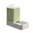 thumbnail image 1 of Comedero automático para perros de 3,5 l, dispensador por gravedad extraíble e higiénico, juego de comedero y bebedero para mascotas cerrado de color verde, 1 of 8