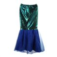 thumbnail image 3 of Femmes Princesse Sirène Cosplay Costume Fête Robes à Paillettes Queue de Poisson Jupe, 3 of 3