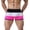 Red, variant on Men's Boxer Brief Stretch Breathable Mesh Color Block Swimming Underwear 5 Inch Quick Dry Compression Bathing Suits