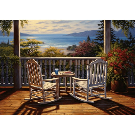 jigsaw Puzzles 50 pieces for adults Landscape Art Coastal View Leisure time beach Formation wooden Challenging Puzzles Perfect for Game Nights 7.9'' x 5.9''