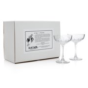 Party of the Century Classic Cocktail & Champagne Coupe Glass – Exclusive 2-Piece Set Inspired by the 1966 Black and White Ball (Gift Box Collection)