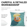 thumbnail image 2 of bear Linen toss pillowcase Decoration pillowcase Gift preferred 24x24" Cushion cover 4 set Sofa pillowcase Sofa bedroom living room car, 2 of 8