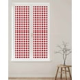 thumbnail image 2 of Window Privacy Film Red Farmhouse Stained Glass Window Film Decorative Sun Block Window Cover Gradient Buffalo Plaid Lattice Grid Window Clings Static Adhesive Sticker for Bathroom 17.7"x78.7", 2 of 7