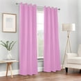 thumbnail image 7 of Light Pink Background Blackout Curtains 84"x52" Thermal Insulated Curtain 1 Panel, 7 of 7