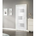 thumbnail image 4 of Solid French Door Opaque Glass / Sete 6933 White Silk / Single Regular Panel Frame Handle / Bathroom Bedroom Modern Doors, 4 of 4