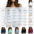 thumbnail image 3 of ClodeEU Women's Off Shoulder Long Sleeve Blouse, Casual Solid Color Top with Ruffled Trim Navy,Women's Plus S, 3 of 8