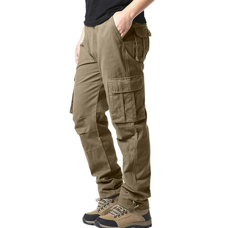 YUHAOTIN Black Cargo Pants Men Baggy Drawstring Men Casual Fashion Multi  Pocket Zipper Buckle Male Cargo Pants Outdoor Pants Tooling Pants Black  Cargo