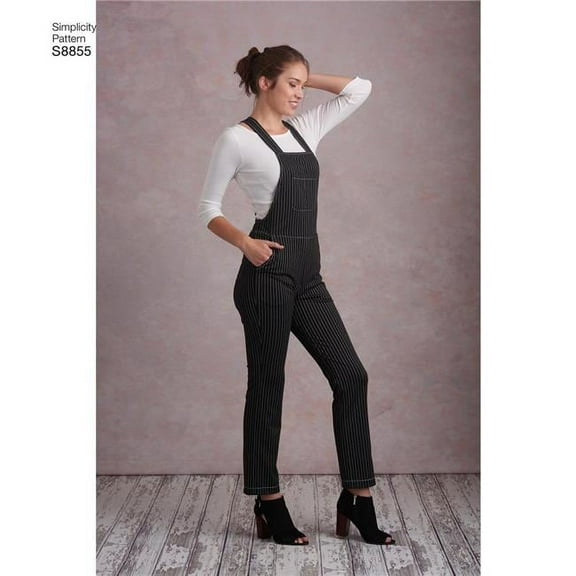Simplicity Patterns US8855H5 6-12 Misses Knit Overalls Bottoms