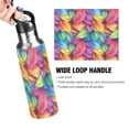 thumbnail image 4 of Yayeee 20oz Insulated Water Bottle Double Wall Stainless Steel with Flip Straw Lid, Vibrant Leaves Pattern, 4 of 7