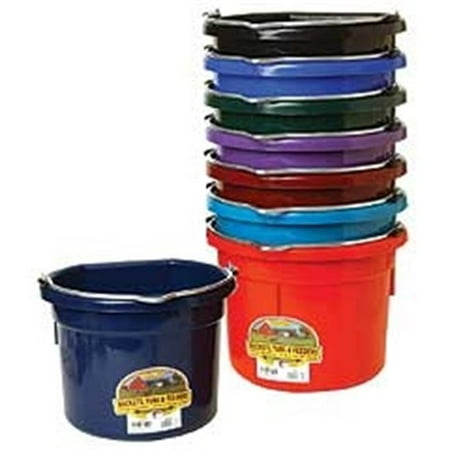 Miller Manufacturing 6 qt Little Giant Plastic Flat Back Bucket  Maroon