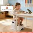 thumbnail image 4 of Toddler Step Stool for Potty Training, Bathroom Sink & Toilet - 2 Step Kids Poop Stool, Non-Slip Step Stool with Handles, Dual Height Stepping Stool for Kitchen Counter (Include 2 Ducks), 4 of 4