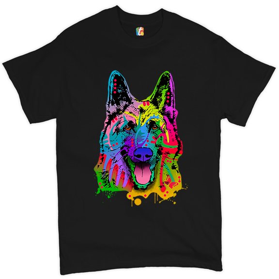 Tee Hunt Happy German Shepherd T-Shirt Andy Maxx Dog Men's Tee
