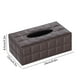 thumbnail image 3 of Caja de pañuelos rectangular de cuero sintético con tapa, soporte para servilletas de papel para baño, hogar, oficina, coche, decoración automotriz con base magnética., 3 of 6