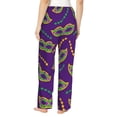 thumbnail image 3 of Balery Carnival Masks and Beads print Women's Pajama Pants,Ultra Lightweight Pjs,Lounge Pant-Large, 3 of 9