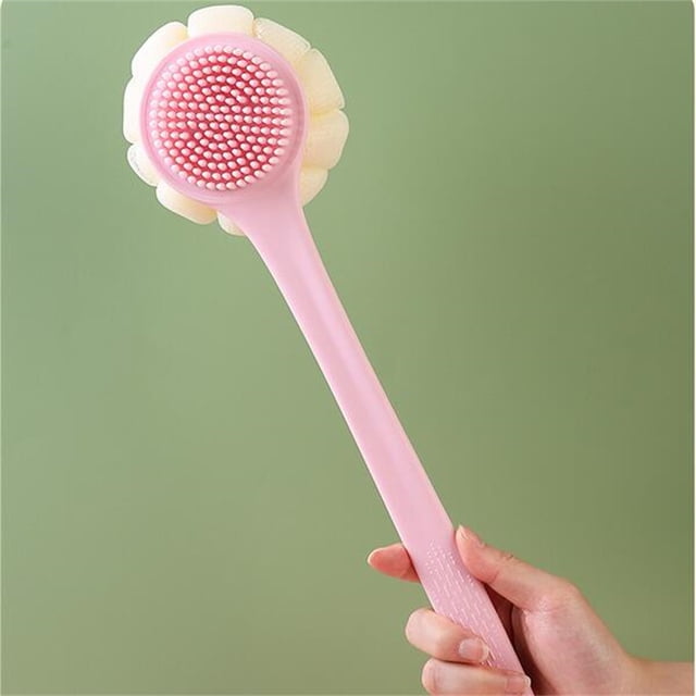 Cepillo de Pelo de Cerdas Cepillo de Baño de Manija Larga con Cerdas Suaves 2-En-1, Cepillo de Espalda, Cepillo de Baño, Cepillo de Baño, Cepillo de Pelo de Cerdas Suaves
