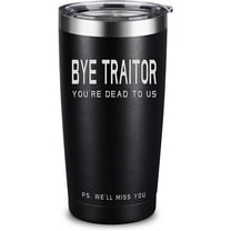 Bye Traitor Tumbler- Coworker Leaving Gifts for Men and Women, Farewell Goodbye Gifts for Coworker, Colleague, Boss, Friend - Going Away Gifts for Coworker New Job Promotion, 20 Ounce Engraved Tumbler