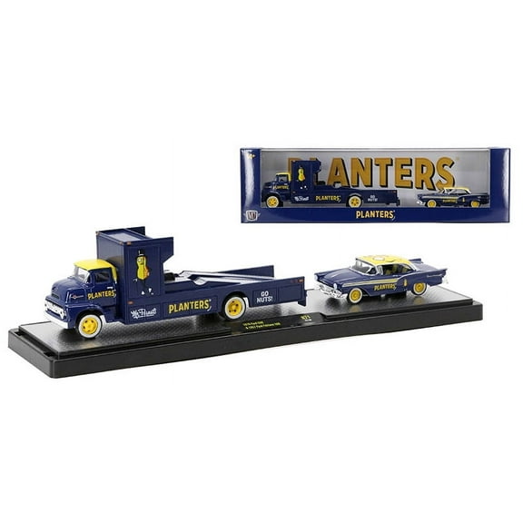 M2 Machines Auto-Haulers Release 71 - 1970 Ford COE and 1957 Ford Fairlane 500 (Planters)