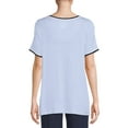 thumbnail image 3 of Secret Treasures Women's and Women's Plus Size Knit Sleep Shirt with Short Sleeves, 3 of 5