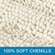 thumbnail image 2 of Set de alfombrillas de baño H.VERSAILTEX a rayas de chenilla, color crema, 2 of 6
