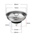 thumbnail image 6 of Kripyery Kitchen Sink Drain Strainer Press Stopper Anti-clogging Quick Drainage Universal Stainless Steel Sink Drain Filter Catcher Basket Cover, 6 of 8